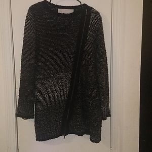 Curio New York Double Zipped Sweater Coat size  XL